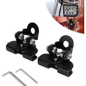 2 PCS Car Hood Light Bar Non-Destructive Fixing Bracket,Adjustable LED Work Light Base Mounting Holder, Safety Cushioning Metal Structure Bracket Column, Universal Car Accessories (Black)