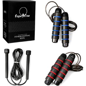 Jump Rope Fitness 3-Set for 2 Adults & Child - Lightweight, Adjustable Length, Durable Pro Quality. Ideal for Fitness, Cardio, Conditioning, Weight Loss for Men & Women + Free Child Rope in Saudi Arabia
