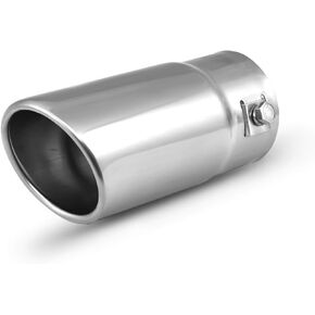 Exhaust tip - to Fit 1.5 to 2 Inch Exhaust Tail Pipe Diameter- Stainless Steel to give Chrome Effect - Car Muffler Tips