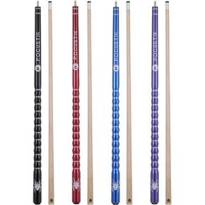 Pool Sticks Set of 4, 58" 2-Piece Pool Cues Ergonomic, Canadian Maple Billiard Cue Stick for Men Women - Purple Black Blue Wine at 18 19 20 21 Oz