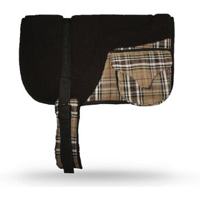Fleece Bareback Pad By Kensington — 36"Wx 29"H Ergonomically-Correct Bareback Pad With 1" Foam Center for Maximum Comfort — With Double Billet Straps for Security — Adjustable and Fits Most Horses