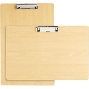 2-Pack Extra Large Legal Size Clipboards 11x17 with Low Profile Clip, Horizontal Wooden Lap Boards, Vertical Wood Clip Board for Drawing, Sketching, Art Classroom Office Supplies