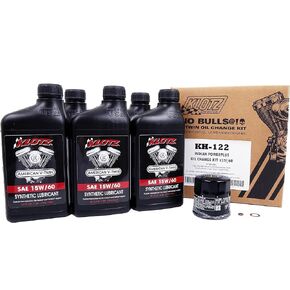 15W-60 Synthetic Oil Change Kit for Indian™ Scout V-Twin Motorcycle (4 Quarts), 1 Filter, 2 Washers – KH-120