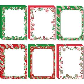 180 Sheets Christmas Stationery Paper Peppermints Candy Canes Stationery Paper Holiday Letter Paper for Notes Xmas Greeting Cards Invitation Office School Printing, 8.5" x 11"