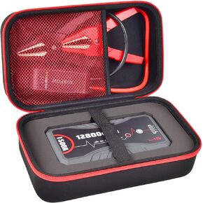 حقيبة حمل ANKHOH متوافقة مع NEXPOW Car Jump Starter، 1500A Peak 12800mAh Battery Starter Q10S/ T11 حامل صندوق تخزين لشاحن بطارية السيارة المحمول يناسب كابلات التوصيل (الحقيبة فقط)