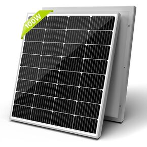 Newpowa Bifacial 100W 12V Solar Panels 9BB Monocrystalline 100 Watt 12 Volt Solar Panel, 100W Black Frame, High Efficiency Solar Module PV Charge for RV Marine Boat Off Grid (100W Bifacial)