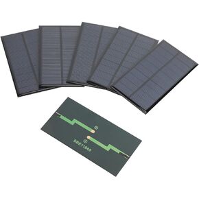 Micro Solar Panels with Wire, 5PCS 5V 200mA Photovoltaic Solar Cells Kit 110mmx60mm / 4.33''x 2.36''