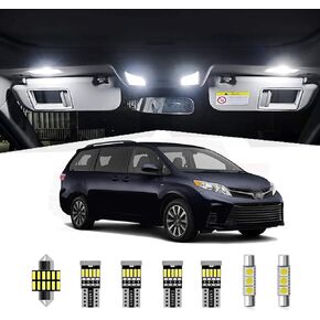 AWALITED 15pcs Sienna Interior LED Lights Kit Super Bright LED Map Dome Light Bulbs Replacement for 2011 2012 2013 2014 2015 2016 2017 2018 2019 2020 2021 Toyota Sienna all models
