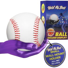 Wall-Mounted Ball Holder - Stylish Sculptured Hand Display Rack for Sports Ball Collections - Baseball, Cricket, Tennis, Golf Balls- Clutter-Free Room Decor and Memorabilia Showcase