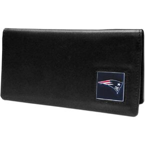 NFL Siskiyou Sports Fan Shop New England Patriots Leather Checkbook Cover One Size Black