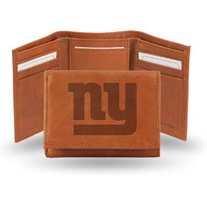 Rico Industries NFL Embossed Leather Trifold Wallet, New York Giants