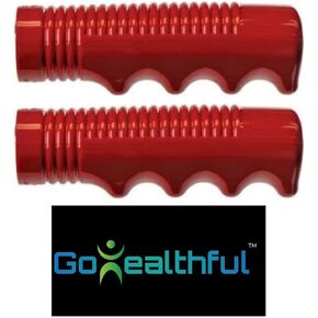 Hunt Wilde Grips, 3/4" (inch) Bicycle Grips, 1 Pair of Handlebar Grips Bundle with 1 GoHealthful Fridge Magnet