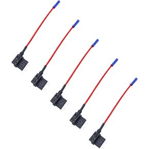 HAOBO 5Pack Fuse Tap, 12V Car Add-a-Circuit Fuse Tap, Standard Mini Micro2 and Low Profile Fuse Taps, Universal Car Accessories ATO ATC ATM APM Fuse Adapter Jumper for Cars Trucks Boats