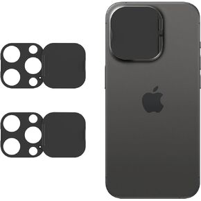 غطاء كاميرا، غطاء كاميرا ويب متوافق مع هاتف 15 Pro/15 Pro Max، غطاء عدسة خلفي يحمي خصوصيتك وأمانك (أسود)