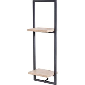 Honey-Can-Do Double Floating Wall Shelf SHF-08572 Natural 12 lbs