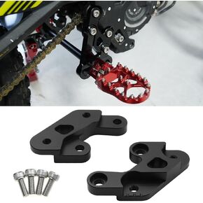 Foot Pegs Lowering Bracket CNC Aluminum Foot Peg Bracket support For Sur Ron S/X Segway X160/X260 Electric dirt bike ebike (Black)