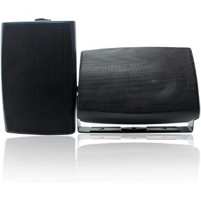 Outdoor Bluetooth Speakers, 6.5 Inch Pair of Wall Mount Water Resistant for Indoor/Outdoor,400W (White)