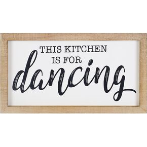 SANY DAYO HOME Kitchen The Heart of The Home Wall Signs 16 x 9 inches Rustic Real Wood Framed Hanging Art for Home and Kitchen Farmhouse Decor