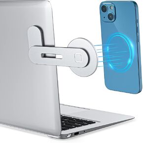 TechMatte Magnetic Phone Holder for Laptops Compatible with iPhone 14 13 12 Pro Max iPhone 14 Plus, Peloton Bike, Monitor Expansion, Portable Electronic Device Stand, Adjustable,Arm,Handle,Portable