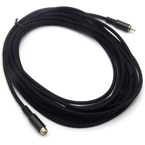 كابل صوت تمديد RCA ذكر إلى أنثى 10 أقدام (3 أمتار)، كابل صوت ستيريو RCA صوت هاي فاي مطلي بالذهب غلاف نحاسي مجدول من النايلون (RCA_M2F30) in Kuwait