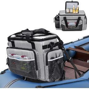 Large Kayak Cooler, Waterproof Kayak Cooler Behind Seat, Kayak Chair Back Cooler Bag for Lawn-Chair Style Seat, Splash Seat Ice Chest Cooler for Kayaking, Fishing & Beaches, Bag Only