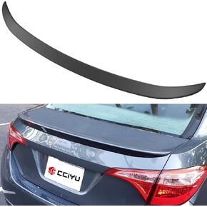 cciyu Black ABS Rear Spoiler Wing for 2014 2015 2016 2017 for Toyota Corolla Stylish Trunk Spoiler Wing