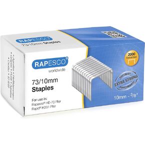 Rapesco 1260 73/10mm Galvanised Staples, Pack of 2000