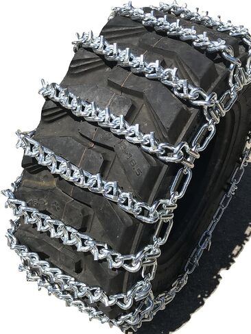 TireChain.com 10 16.5 10-16.5 TWO-LINK V-BAR سلاسل إطارات من سبائك البورون للجرارات مجموعة من 2 in Saudi Arabia