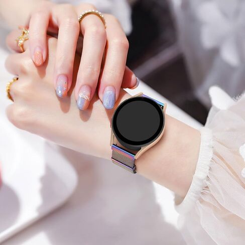 سوار معدني من Meliya متوافق مع ساعة Samsung Galaxy Watch 6 Band 40mm 44mm، Galaxy Watch 6 Classic Bands 43mm 47mm، حزام بديل من الفولاذ المقاوم للصدأ 20mm لساعة Galaxy Watch 6 Band Women Men in Kuwait