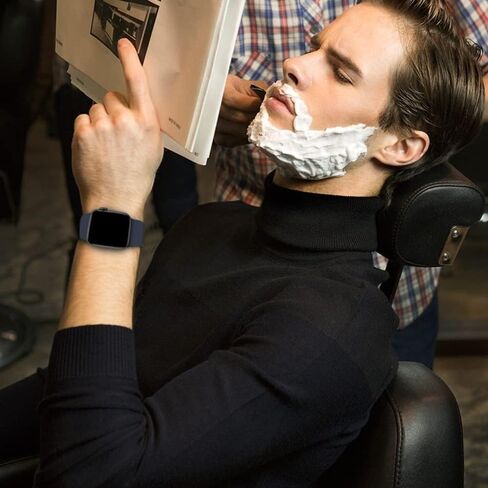 سوار رياضي متوافق مع سوار ساعة Apple مقاس 45 مم 44 مم 42 مم 41 مم 40 مم 38 مم مع جراب واقي للشاشة، حزام سيليكون ناعم للرجال والنساء لسلسلة iWatch 7 6 5 4 3 2 1 SE(40 مم-حجري) in Kuwait