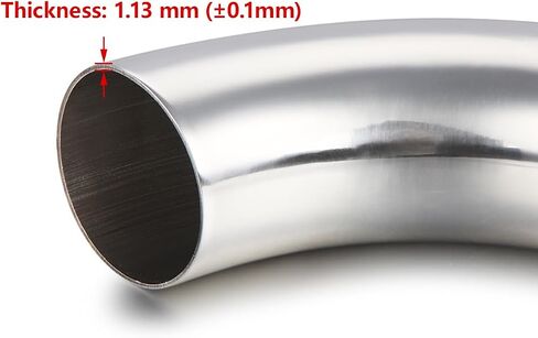 LCGP 1.5 Inch 304 Stainless Steel Exhaust Pipe Elbow 90° Mandrel Elbow - Wall Thickness 0.044in. (1.13mm), Used To Retrofit Automotive Exhaust Systems in Saudi Arabia