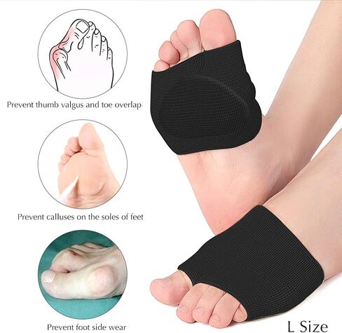 2 Pairs Ball of Foot Cushions-Metatarsal Sleeve Pads Soft and Comfortable Forefoot Metatarsal Pads with Gel Pads Pain Relief Forefoot Pads for Women and Men in Saudi Arabia