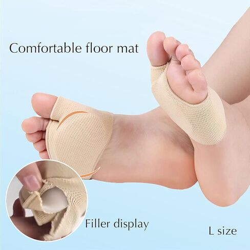 2 Pairs Ball of Foot Cushions-Metatarsal Sleeve Pads Soft and Comfortable Forefoot Metatarsal Pads with Gel Pads Pain Relief Forefoot Pads for Women and Men in Saudi Arabia