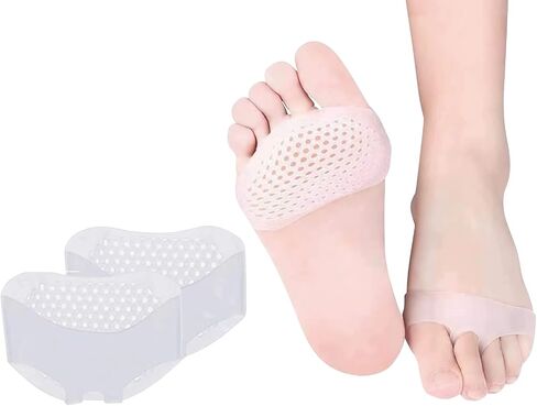 4 Pairs Metatarsal Pads 8Pcs Ball of Foot Cushions for Women and Men Soft Gel Foot Pads Pain Relief Forefoot Pad Breathable Forefoot Cushion Pads in Saudi Arabia