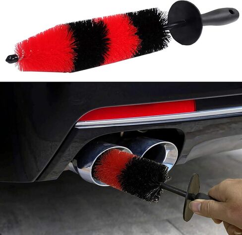 فرشاة عجلة، فرشاة تفصيل عجلة وحافة السيارة سهلة الوصول، فرشاة إطار ذات شعيرات ناعمة، استخدام متعدد الأغراض للعجلات والحواف وأطراف العادم والدراجات النارية، بدون خدوش in Kuwait