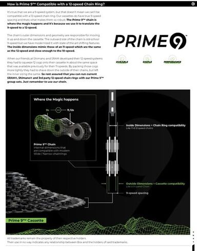 صندوق واحد/اثنين Prime 9 X-Wide 11-50T Range متعدد التحول مجموعة نقل الحركة لركوب الدراجات مجموعة ناقل الحركة الخلفي Derailleur دراجة كاسيت سلسلة كابل التحول ومجموعة الإسكان in Kuwait
