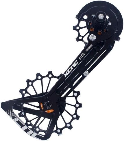 نظام عجلة بكرة Derailleur كبير الحجم لدراجة الطريق Cyclocross OSPW لـ Shimano R9100/R8000 يستخدم 12t أعلى + 16t بكرة سفلية باللون الأسود/الأحمر/الذهبي in Kuwait