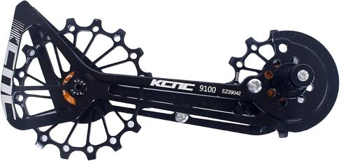 نظام عجلة بكرة Derailleur كبير الحجم لدراجة الطريق Cyclocross OSPW لـ Shimano R9100/R8000 يستخدم 12t أعلى + 16t بكرة سفلية باللون الأسود/الأحمر/الذهبي in Kuwait