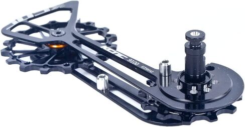 نظام عجلة بكرة Derailleur كبير الحجم لدراجة الطريق Cyclocross OSPW لـ Shimano R9100/R8000 يستخدم 12t أعلى + 16t بكرة سفلية باللون الأسود/الأحمر/الذهبي in Kuwait