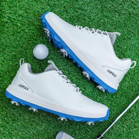 Men Golf Shoes Breathable Comfy Golf Walking Sport Sneakers Professional 8 Spikes Golf Trainers Waterproof Glof Footwears in Saudi Arabia