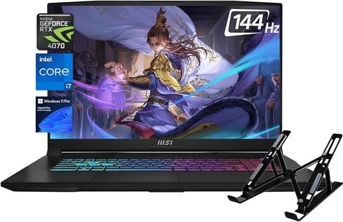 MSI Crosshair 16 Gaming Laptop - 16" FHD+ 144Hz IPS Display, NVIDIA GeForce RTX 4070, Intel Core i7-13620H (Beats i9-12900H), 64GB DDR5, 2TB SSD, Backlit Keyboard, Windows 11 Pro, with Laptop Stand in Saudi Arabia
