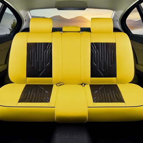 Seat Covers for car 5 Seats, Breathable Napa Seat Cushions Protector, Universal Front and Rear Seat Covers Fit for Most Cars (Blue/White) in Saudi Arabia