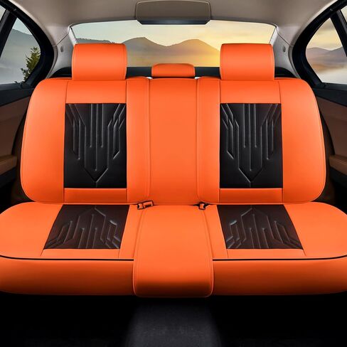 Seat Covers for car 5 Seats, Breathable Napa Seat Cushions Protector, Universal Front and Rear Seat Covers Fit for Most Cars (Blue/White) in Saudi Arabia