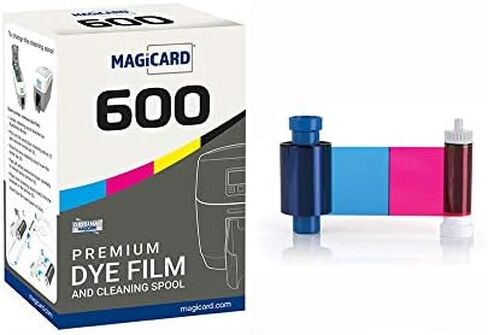 طابعة Bodno Magicard 600 2 × شريط ألوان MB300YMCKO - YMCKO - 600 مطبوعة (إجمالي) بطاقات PVC عالية الجودة CR80 30 مل - الكمية 300 in Saudi Arabia