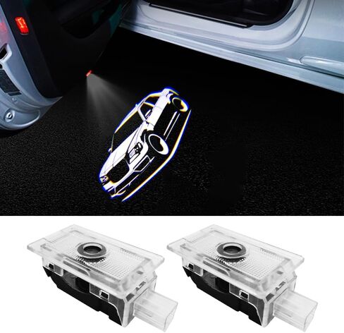 قطعتان من مصابيح جهاز عرض شعار باب السيارة متوافقة مع 300 300C 300S 2005- الحاضر LED شبح الظل ضوء الليزر ملحقات مصباح البركة (300) in Kuwait
