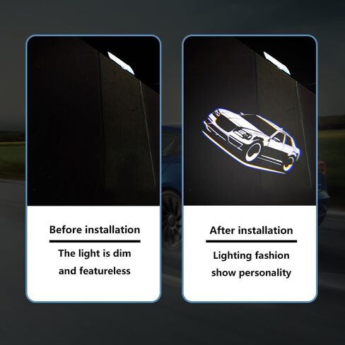 قطعتان من مصابيح جهاز عرض شعار باب السيارة متوافقة مع 300 300C 300S 2005- الحاضر LED شبح الظل ضوء الليزر ملحقات مصباح البركة (300) in Kuwait