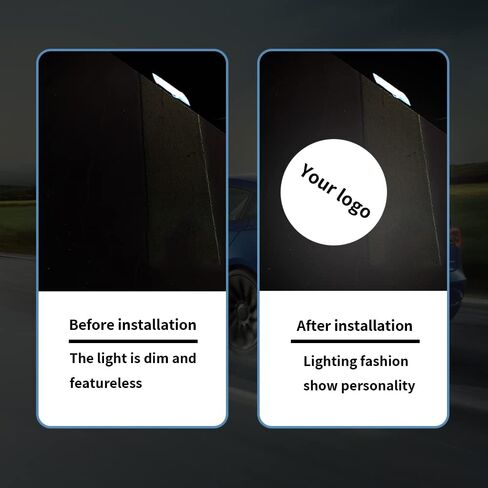 قطعتان من مصابيح جهاز عرض شعار باب السيارة متوافقة مع 300 300C 300S 2005- الحاضر LED شبح الظل ضوء الليزر ملحقات مصباح البركة (300) in Kuwait