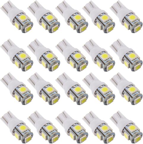 الجليد الأزرق تيار مستمر 12 فولت T10 194 168 Led لمبة ضوء قياس أداة العنقودية لوحة القيادة لمبات داش أضواء (حزمة من 20 قطعة) in Saudi Arabia
