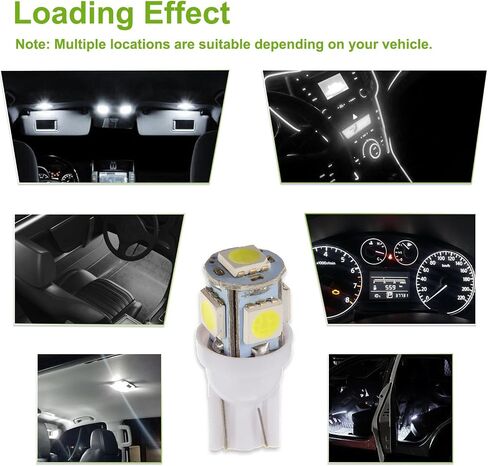الجليد الأزرق تيار مستمر 12 فولت T10 194 168 Led لمبة ضوء قياس أداة العنقودية لوحة القيادة لمبات داش أضواء (حزمة من 20 قطعة) in Saudi Arabia