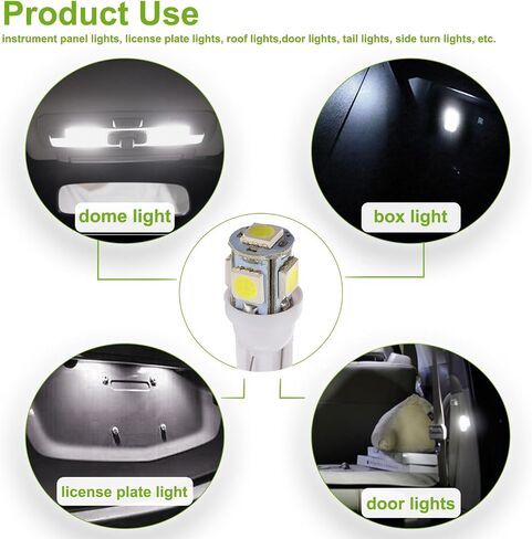 الجليد الأزرق تيار مستمر 12 فولت T10 194 168 Led لمبة ضوء قياس أداة العنقودية لوحة القيادة لمبات داش أضواء (حزمة من 20 قطعة) in Saudi Arabia